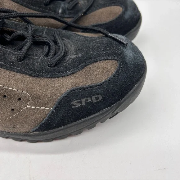 Shimano Spin Shoes SH-MT21 Womens Spinning Brown Black Suede GC - Picture 3 of 16